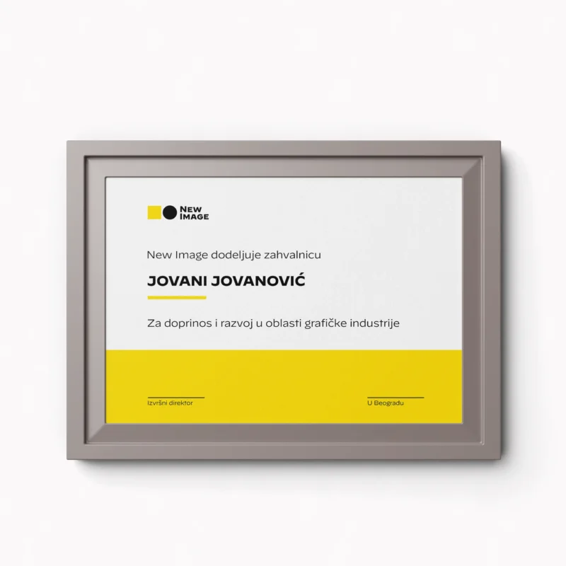Diploma / sertifikat / zahvalnica